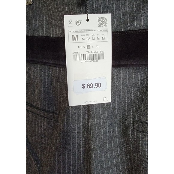 Zara Paperbag Striped Trousers - Picture 4 of 6